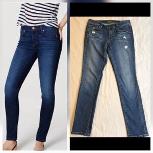 LOFT Distressed Mid Rise Modern Skinny Jeans EB3
